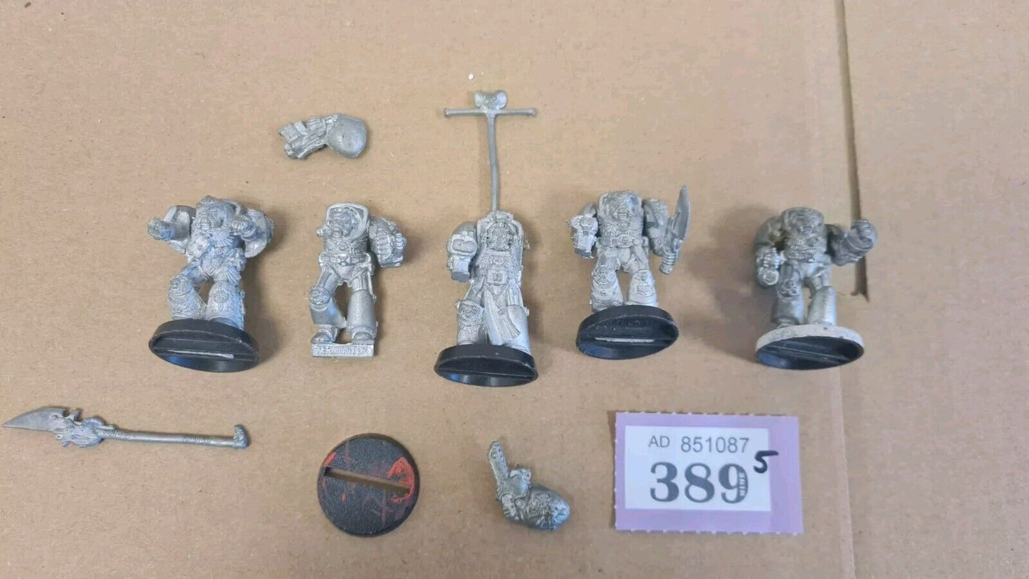 Warhammer 40k Space Marine Terminators X 5 Metal Oop