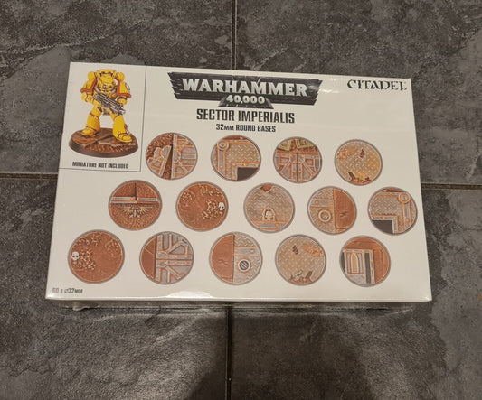 Warhammer 40k Sector Imperialis 32mm Bases New