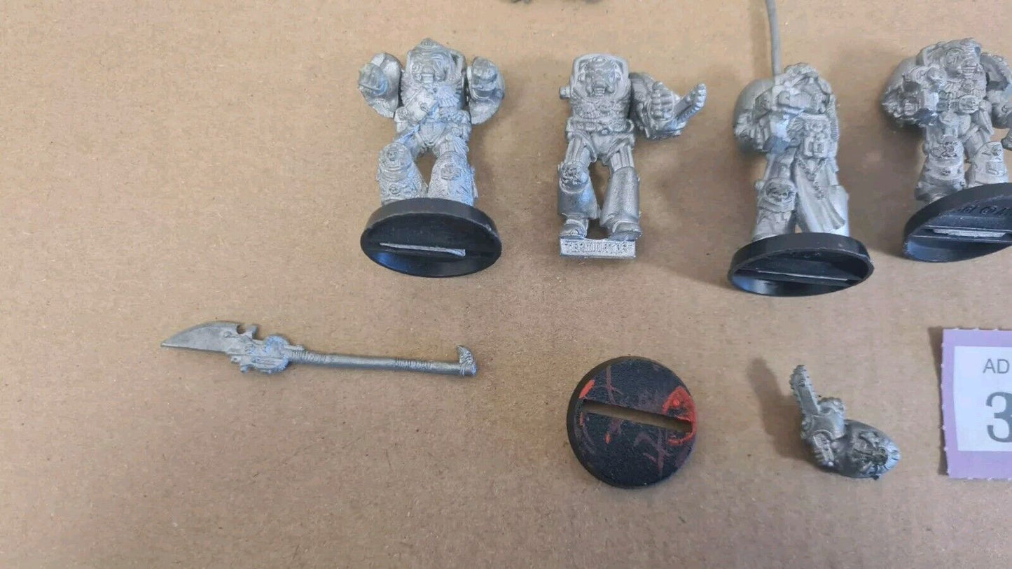 Warhammer 40k Space Marine Terminators X 5 Metal Oop