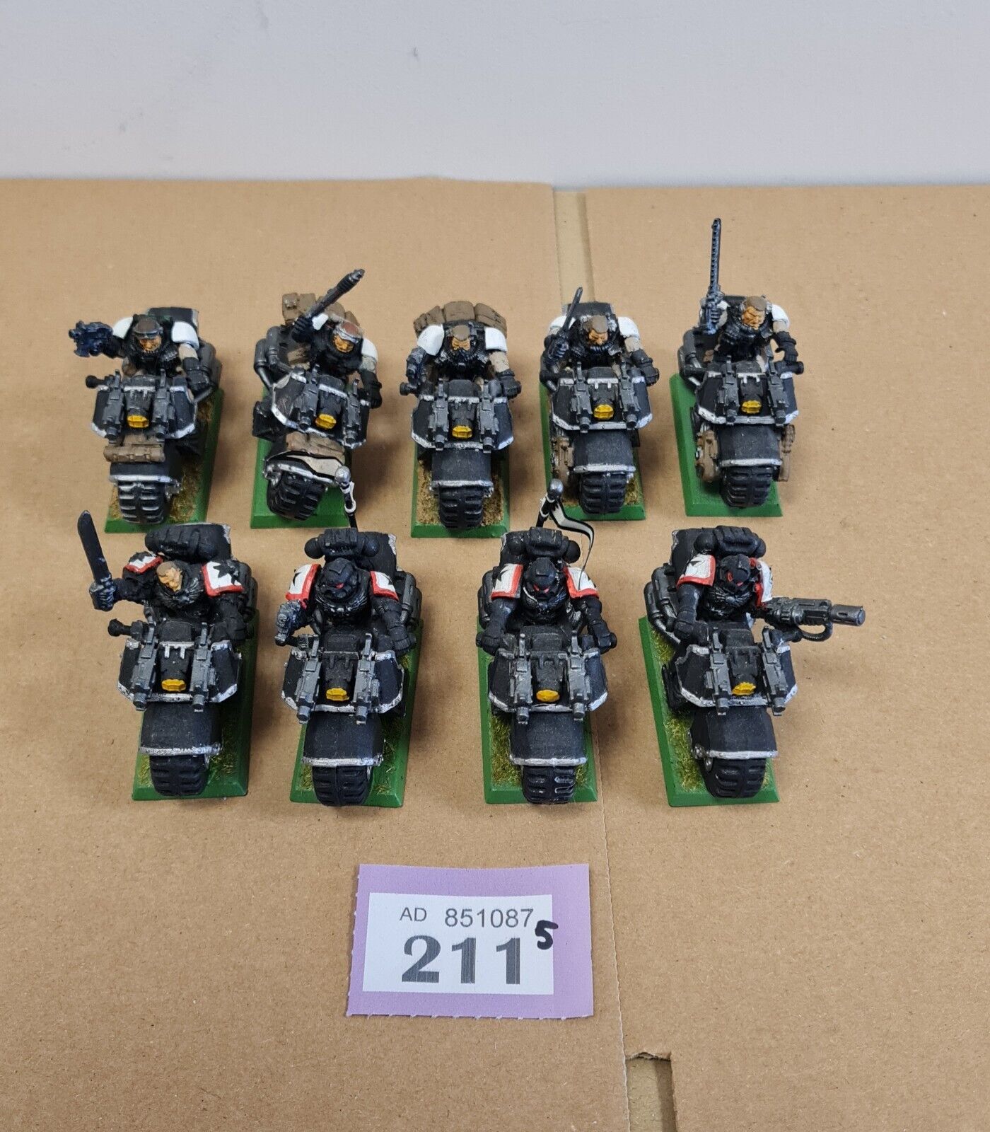 Warhammer 40k Space Marine Metal Scout Bikes X 5 + Normal Bikes Oop X 4