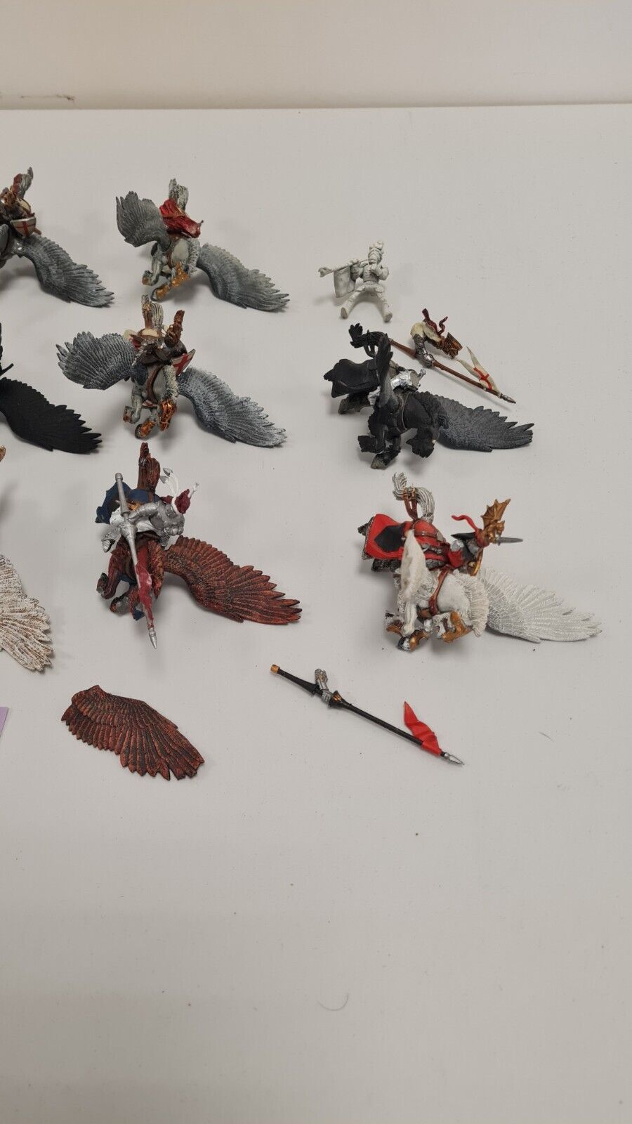 Warhammer The Old World Bretonnian Pegasus Knighrs X 8 Meed A Little Work