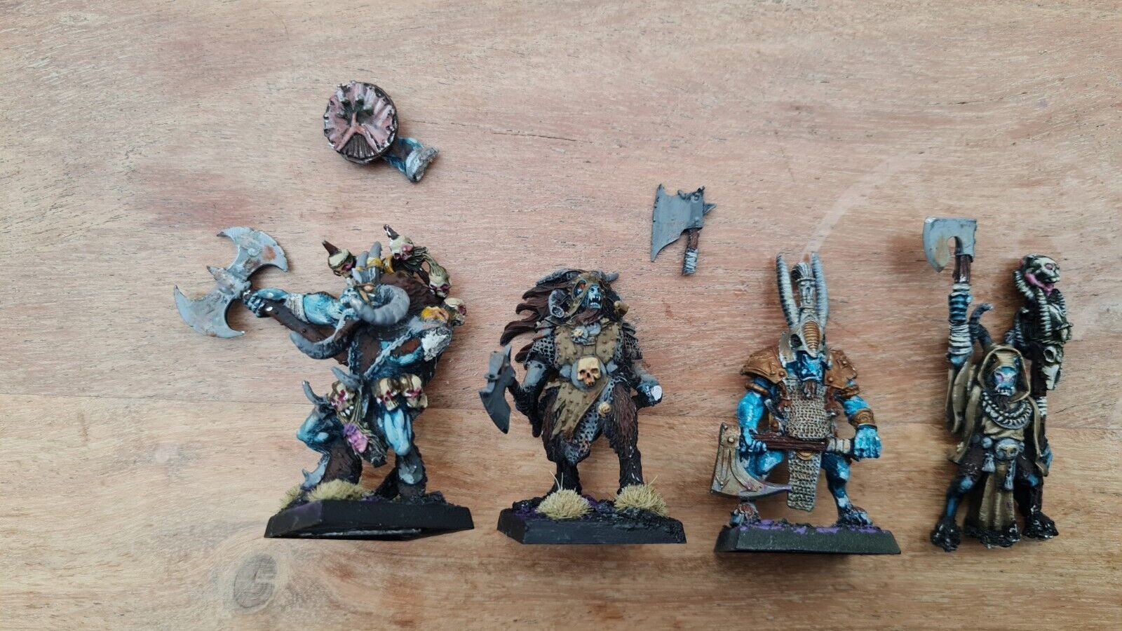 Warhammer Beastmen Characters X 4 3 Metal 1 Finecast