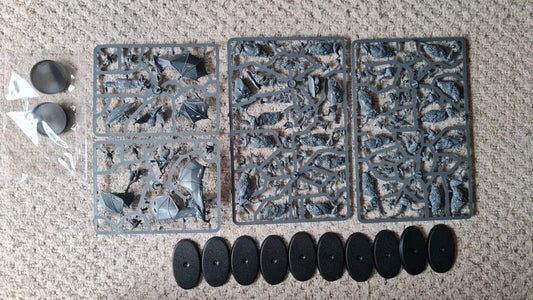 Warhammer Aos Soulblight Gravelords Fel Bats + Dire Wolfs New