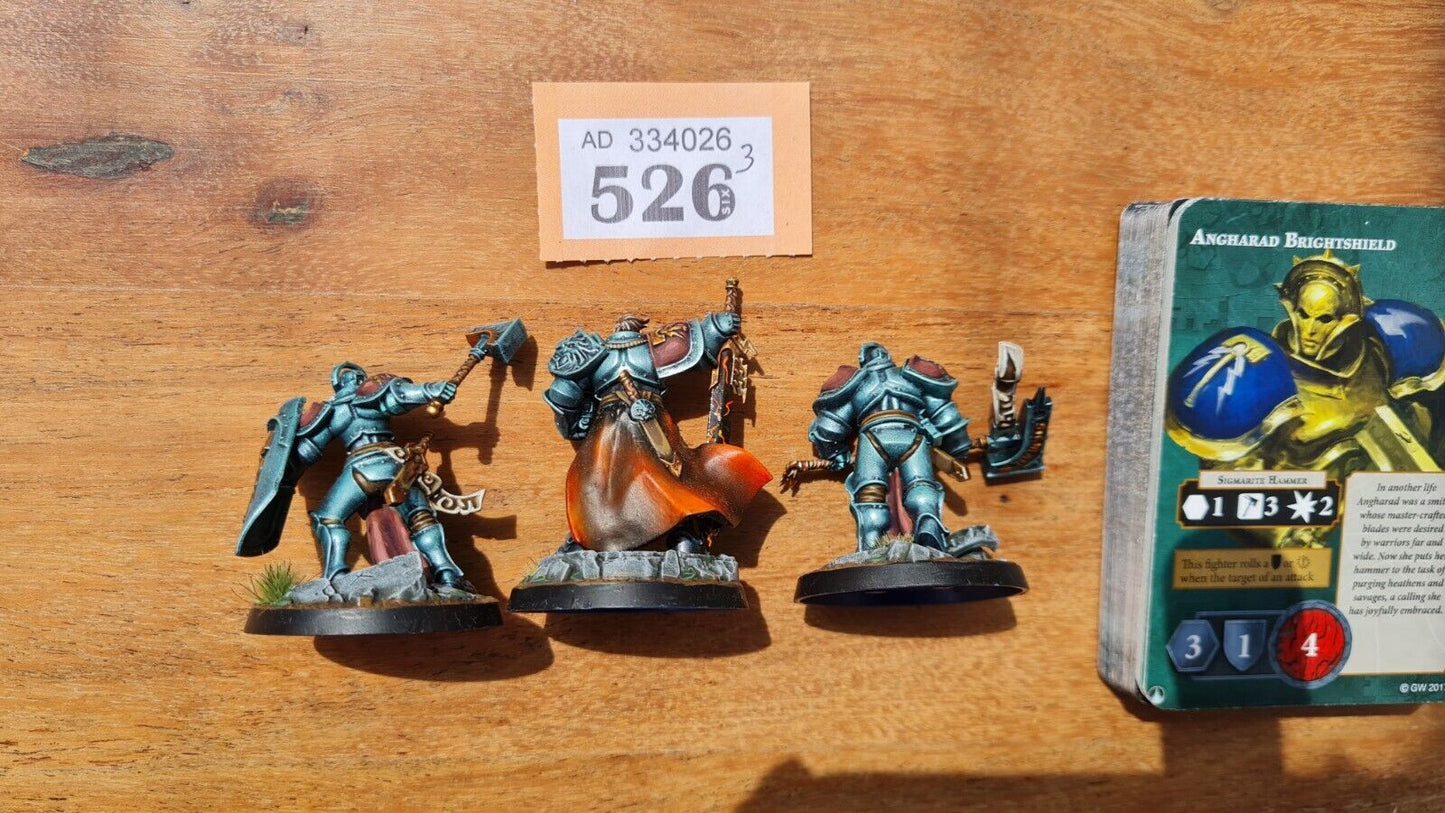 Warhammer Stormcast Warband Steelharts Champions Nicely Painted