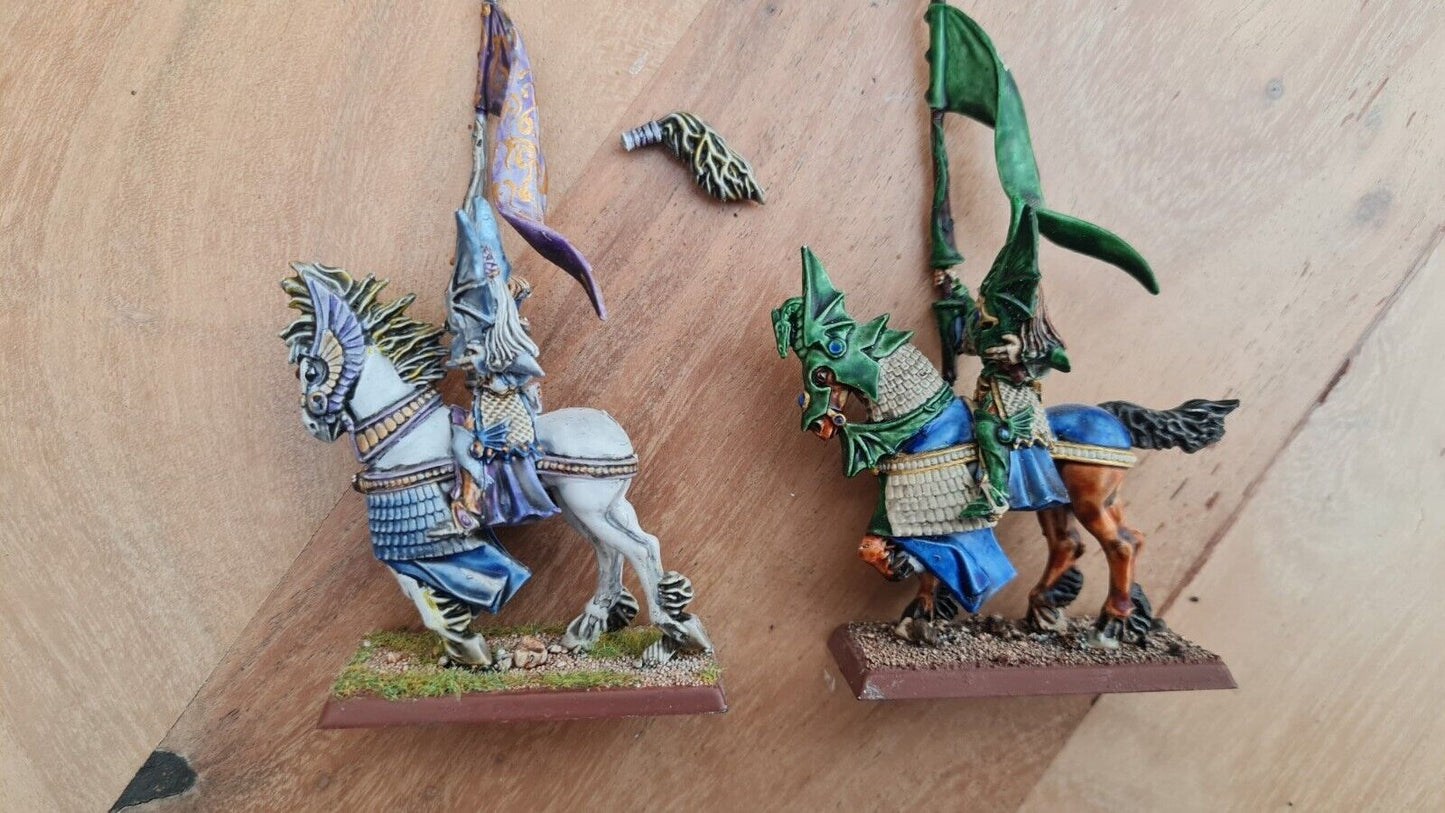 Warhammer High Elf Classic Dragon Prince Champion X 2 Metal Oop