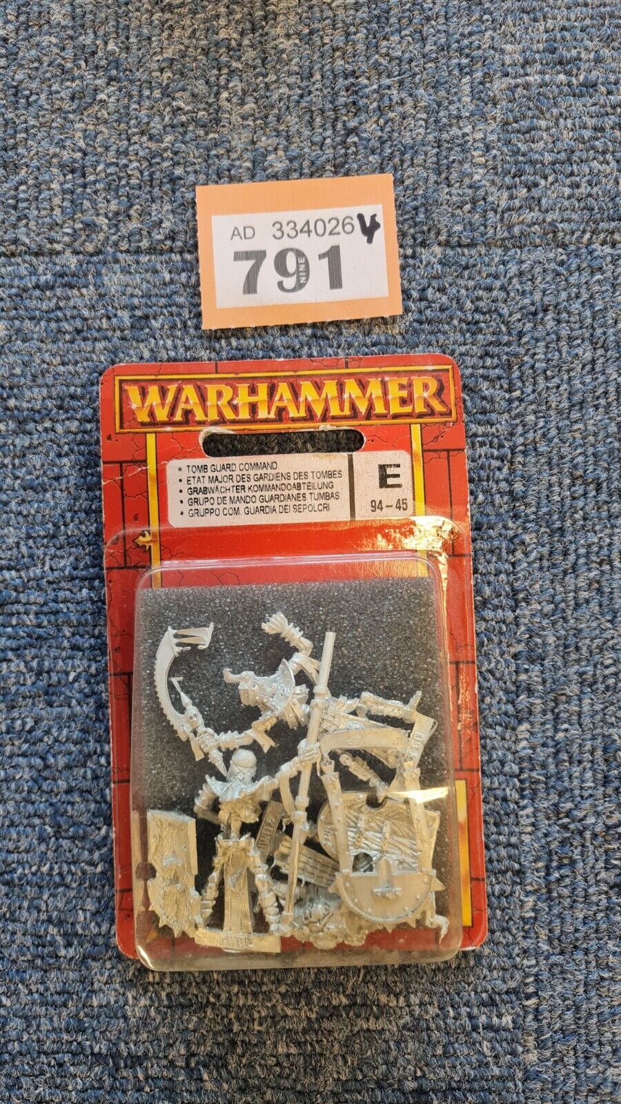 Warhammer Fantasy Tomb Guard Commanf Metal Blister Pack