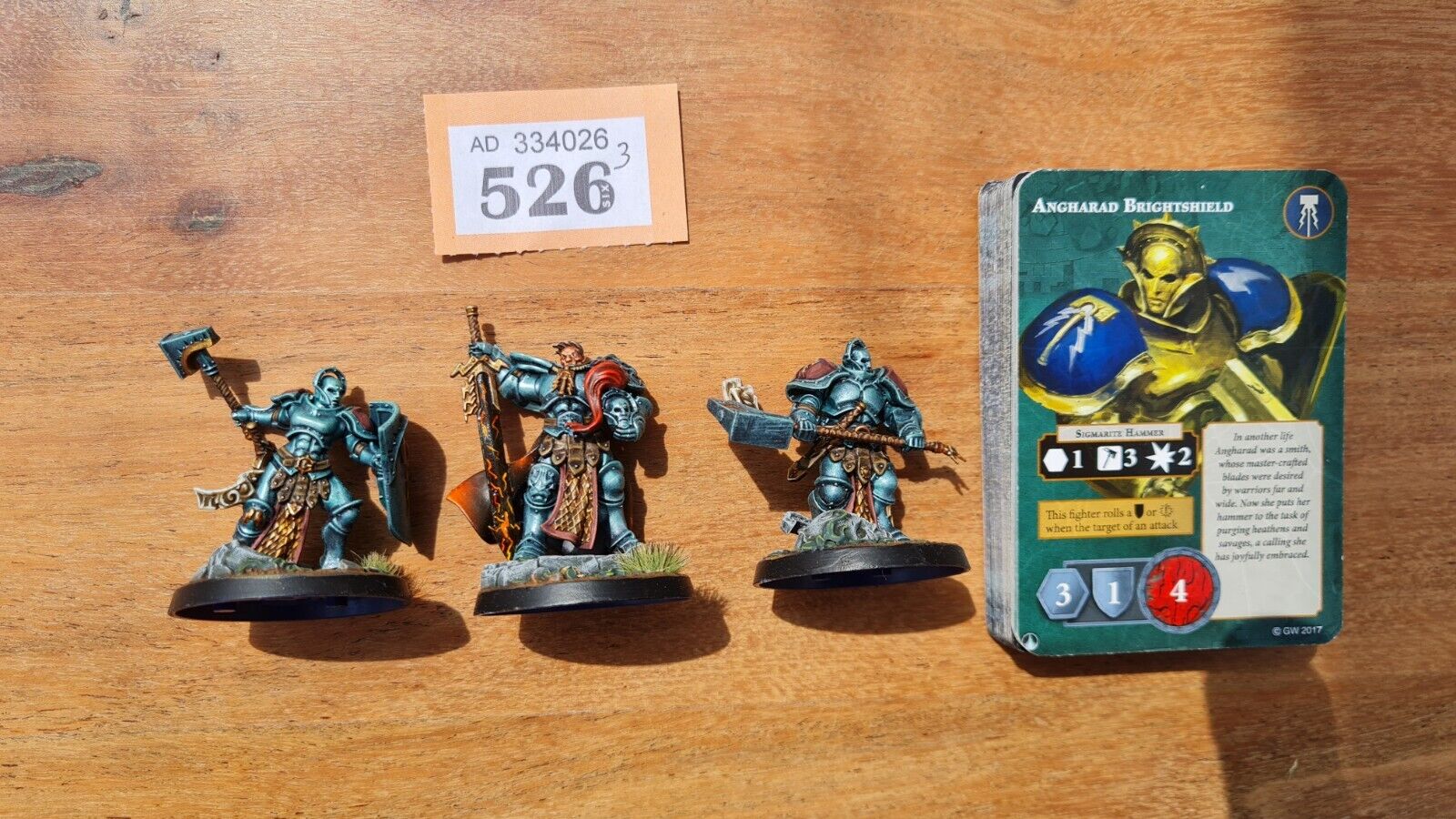 Warhammer Stormcast Warband Steelharts Champions Nicely Painted