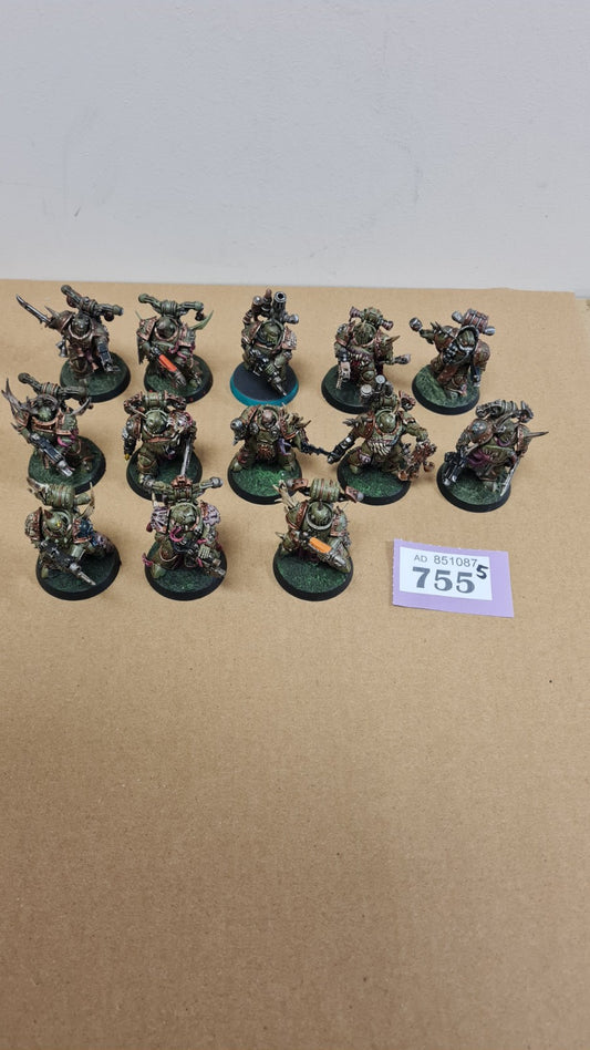 Warhammer 40k Death Guard Plague Marines X 13 Well Painted