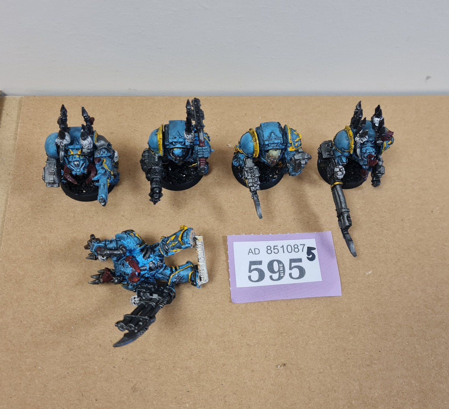 Warhammer 40k Chaos Space Marine Terminators X 5 Metal Oop