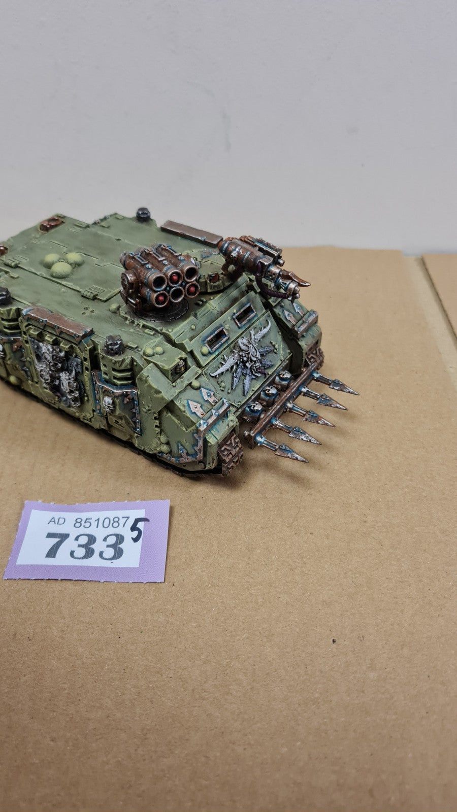 Warhammer 40k Death Guard Rhino With Forgeworld Doors Well Painted