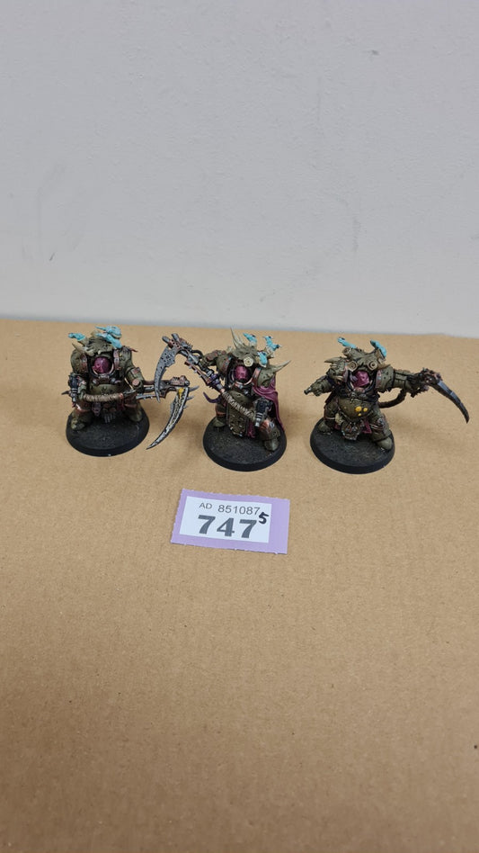 Warhammer 40k Deathguard Deathshroud Terminators Well Painted