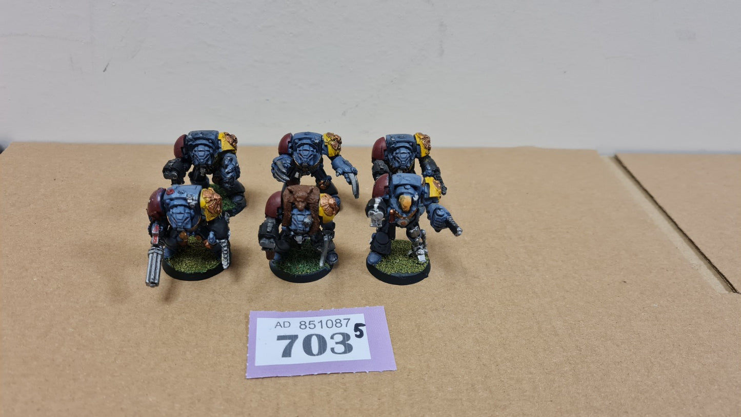 Warhammer 40k Space Marine Space Wolf Terminators X 6