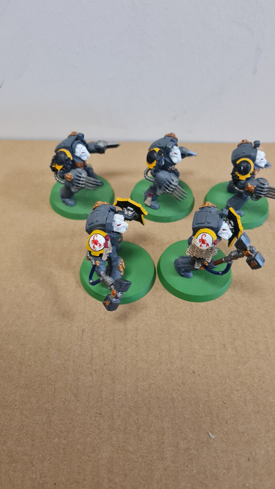 Warhammer 40k Space Marine Terminators With Red Scorpion Shoulder Pads