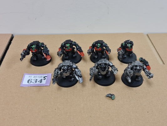 Warhammer 40k Ork Nobz In Mega Armour X 7 Metal Oop