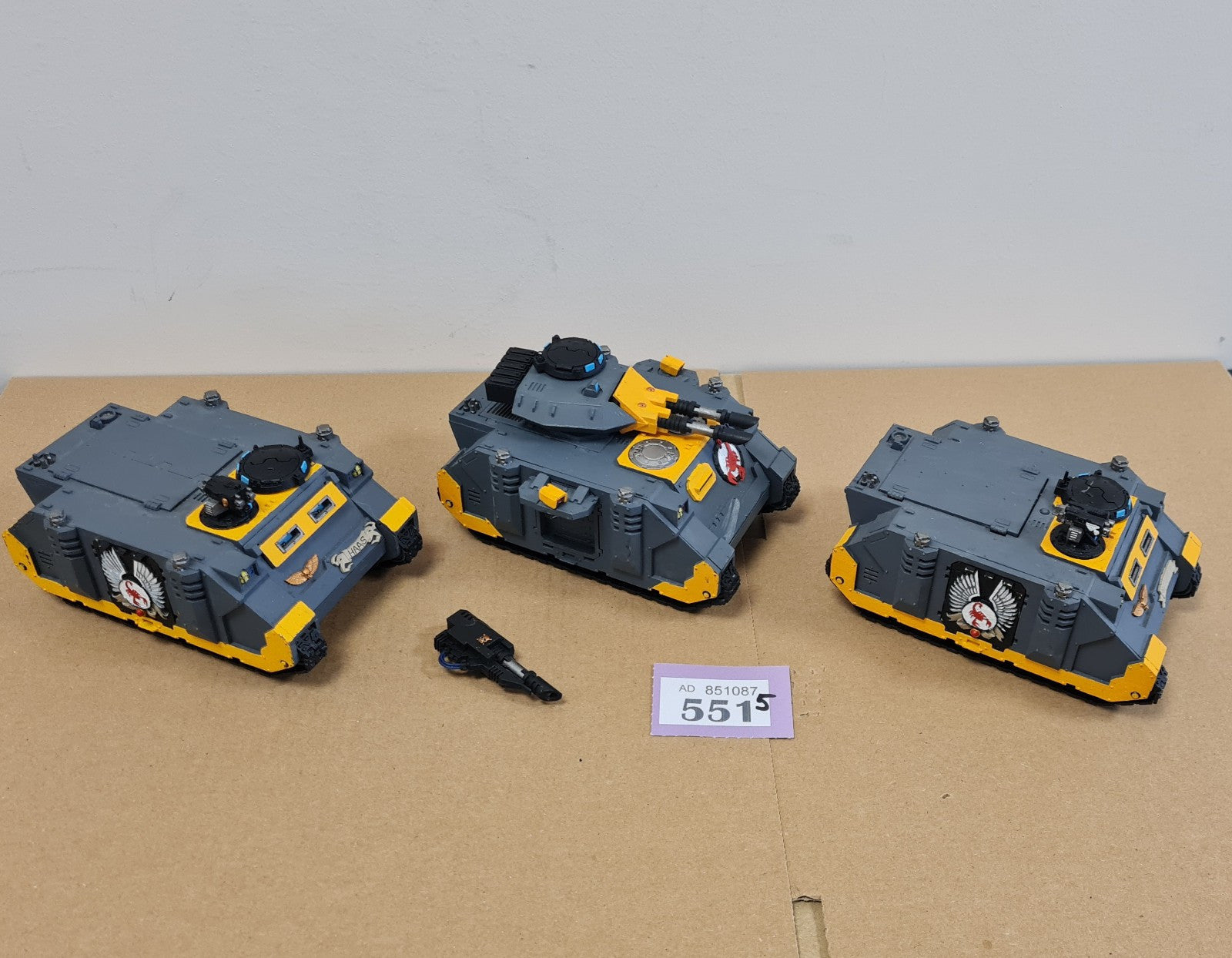 Warhammer 40k Space Marine Predator Tank + 2 Rhinos With Forgeworld Red Scorpion