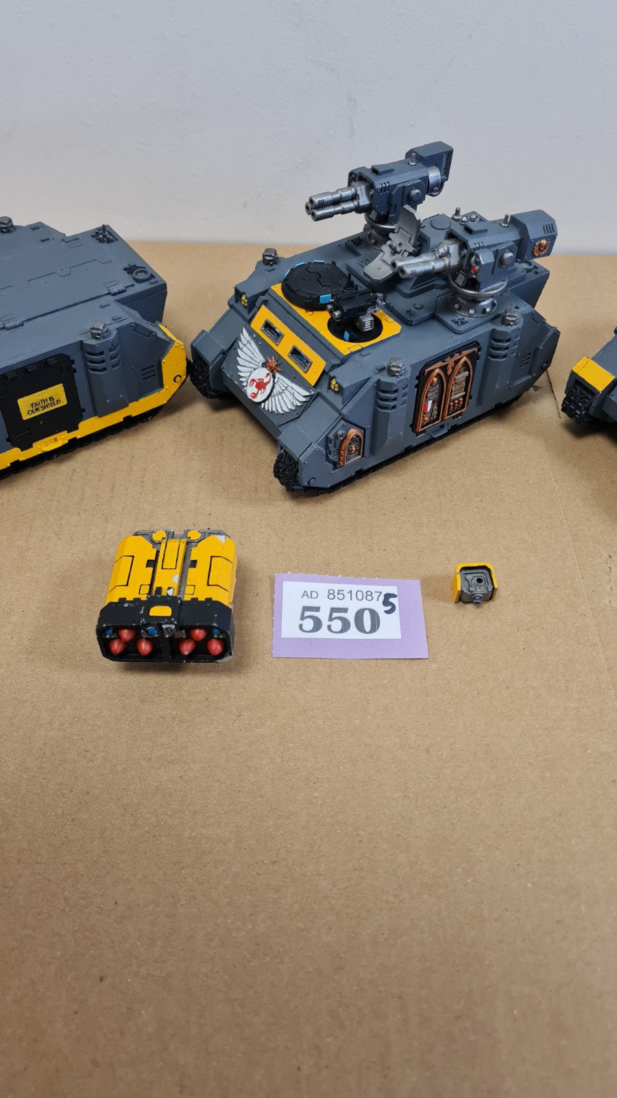 Warhammer 40k Space Marine Hunter Stalker + 2 Rhinos With Red Scorpion Parts