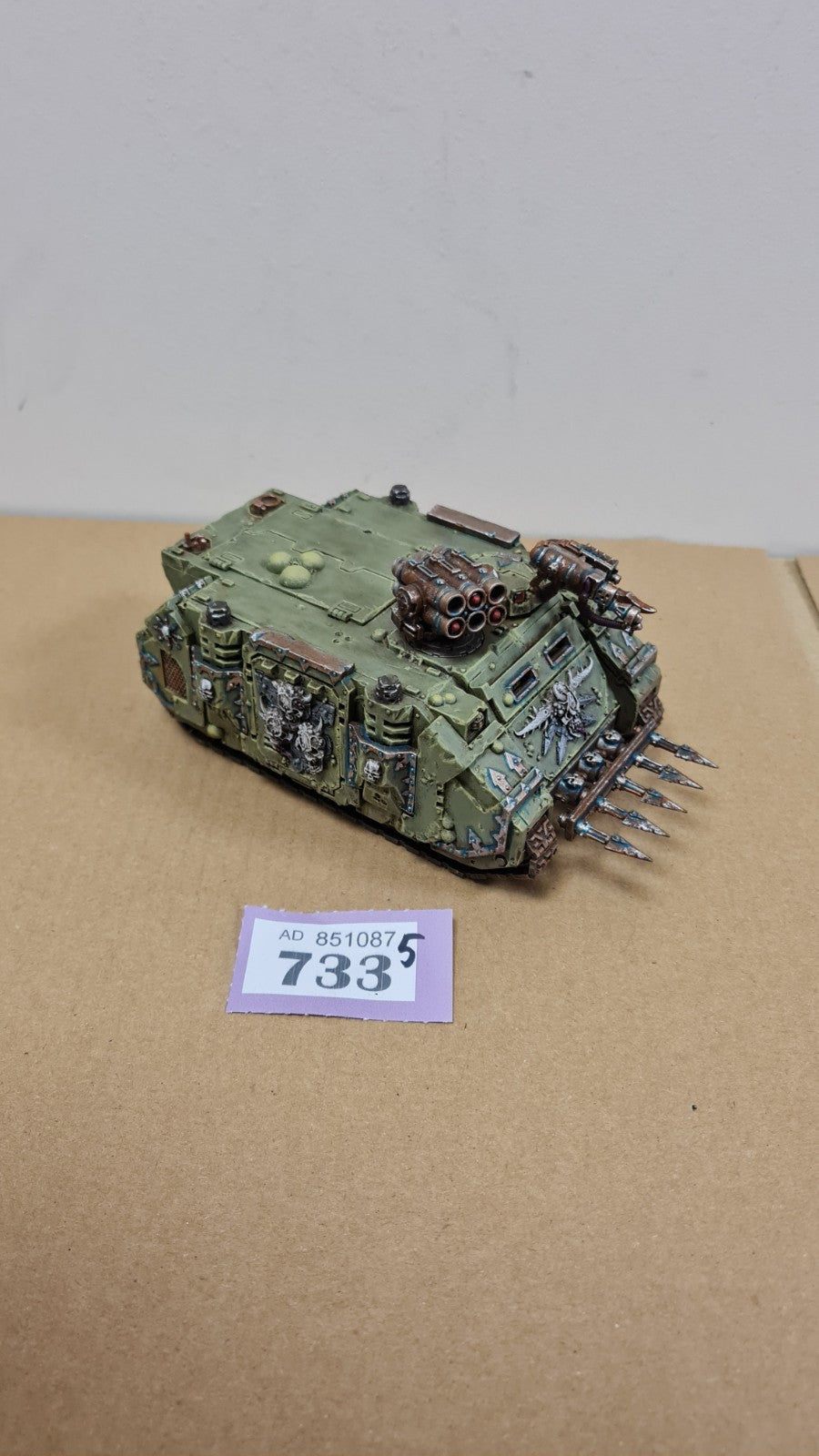 Warhammer 40k Death Guard Rhino With Forgeworld Doors Well Painted