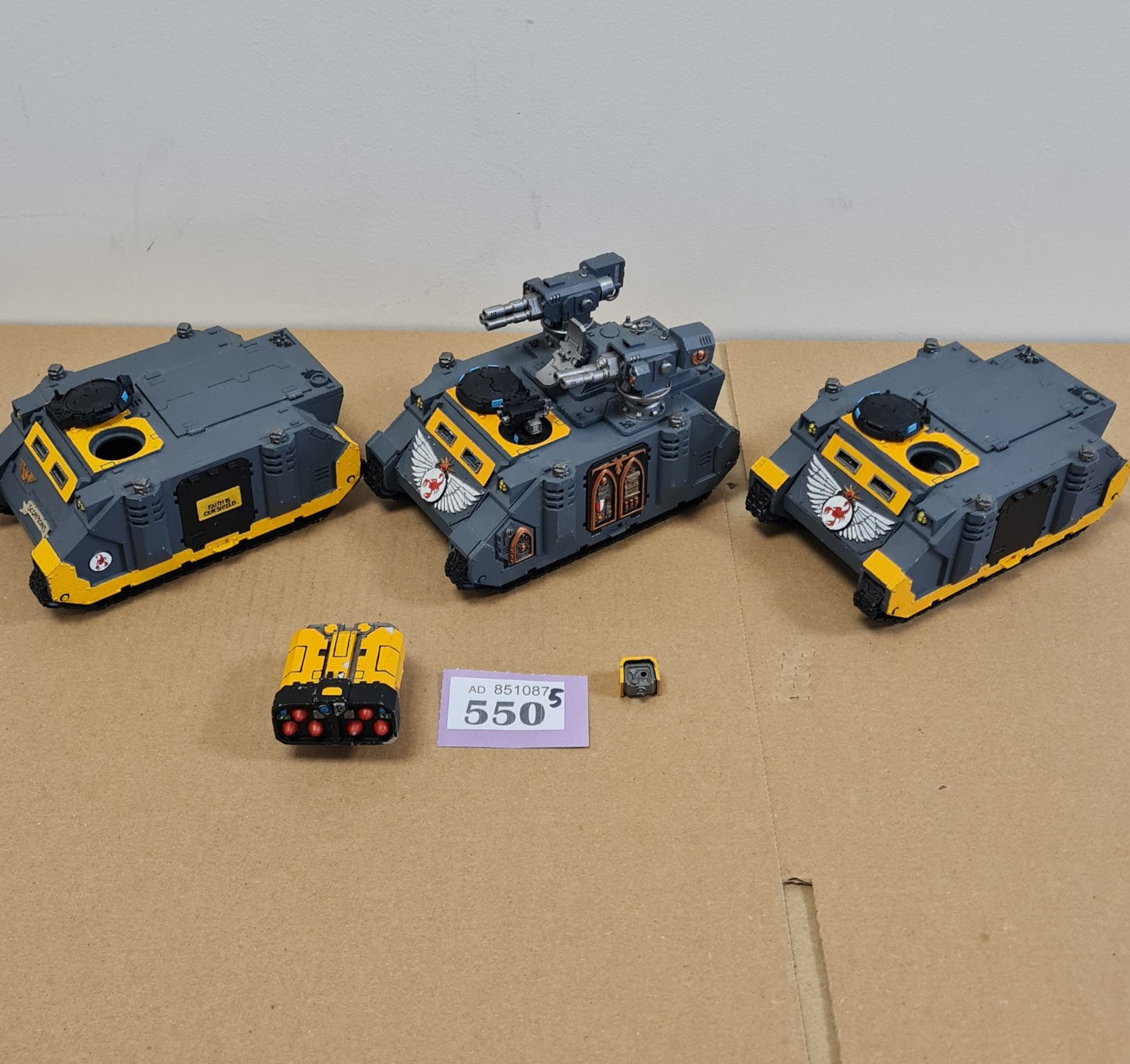 Warhammer 40k Space Marine Hunter Stalker + 2 Rhinos With Red Scorpion Parts