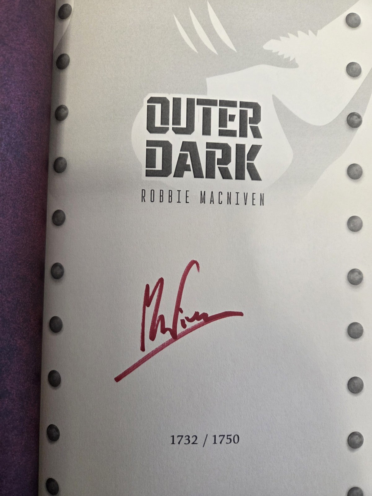 Warhammer Black Library Outer Dark Numbered And Signed