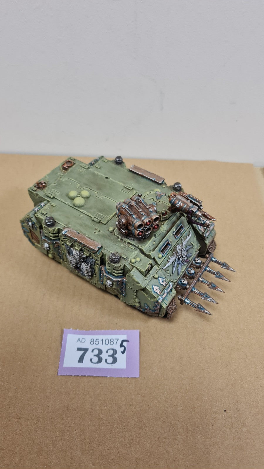 Warhammer 40k Death Guard Rhino With Forgeworld Doors Well Painted