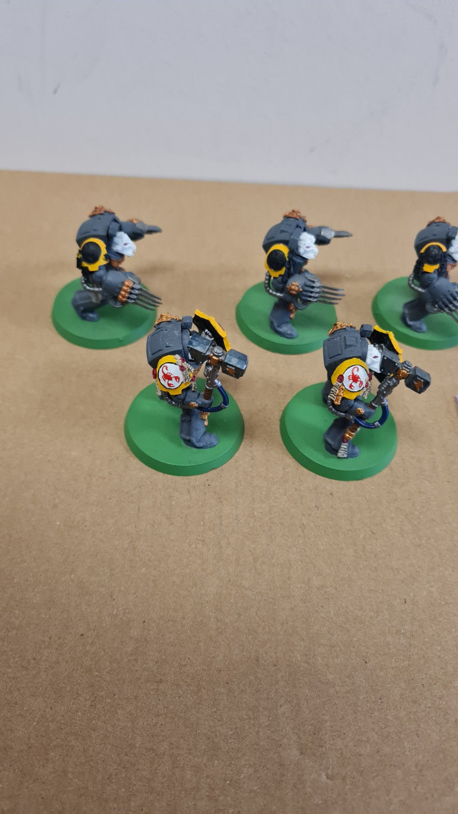 Warhammer 40k Space Marine Terminators With Red Scorpion Shoulder Pads