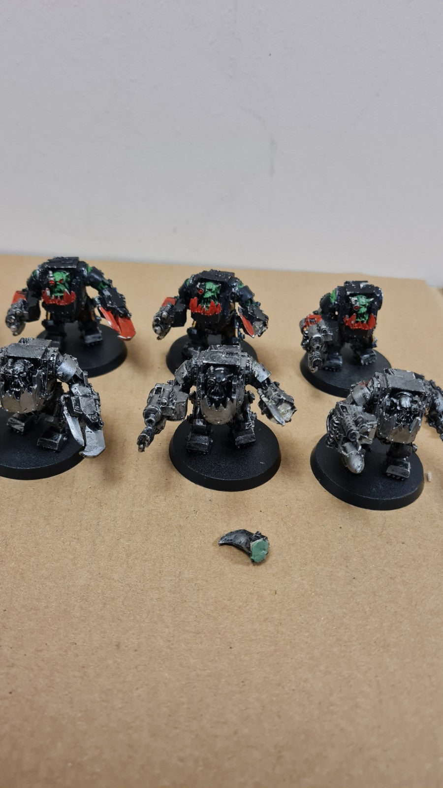 Warhammer 40k Ork Nobz In Mega Armour X 7 Metal Oop