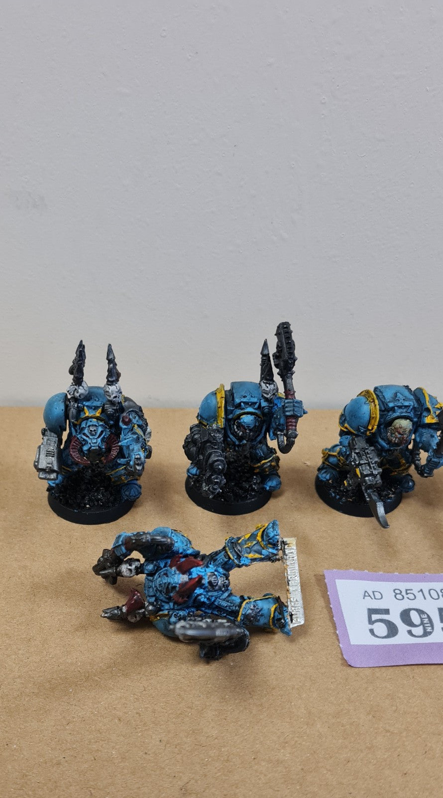 Warhammer 40k Chaos Space Marine Terminators X 5 Metal Oop