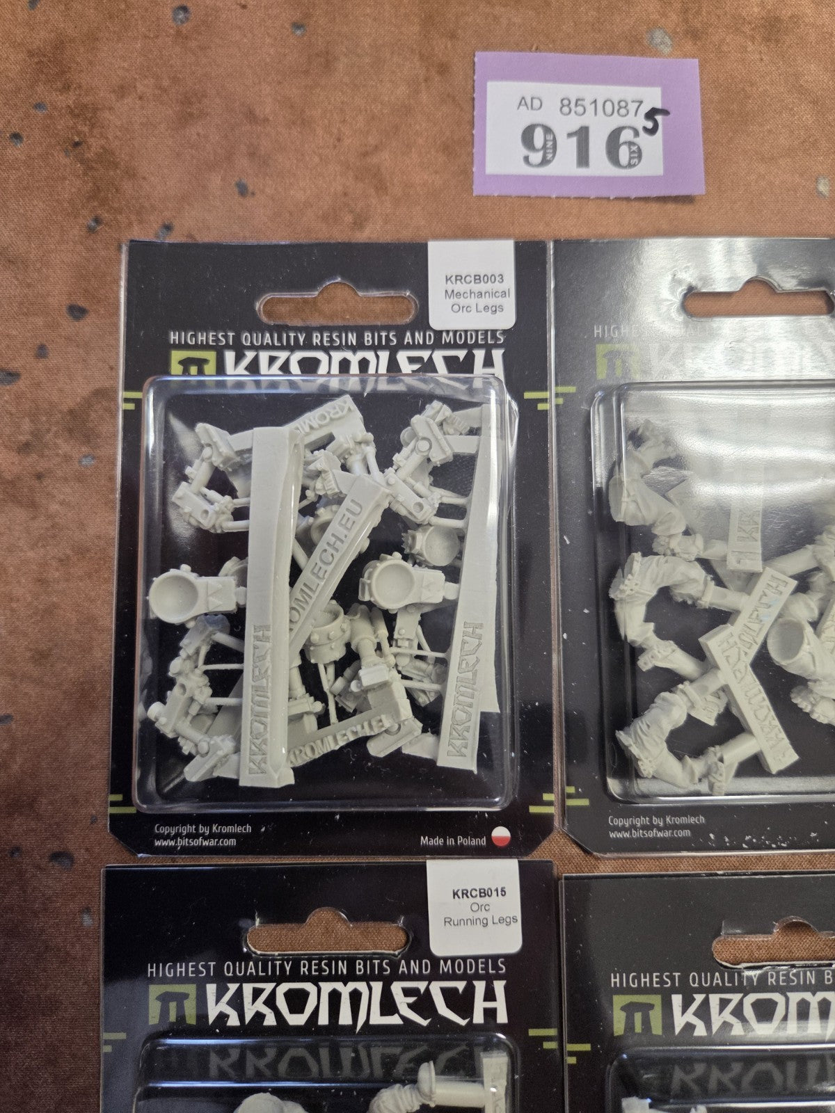 Kromlech Orc Running Legs X 3 + Mechanical Legs New