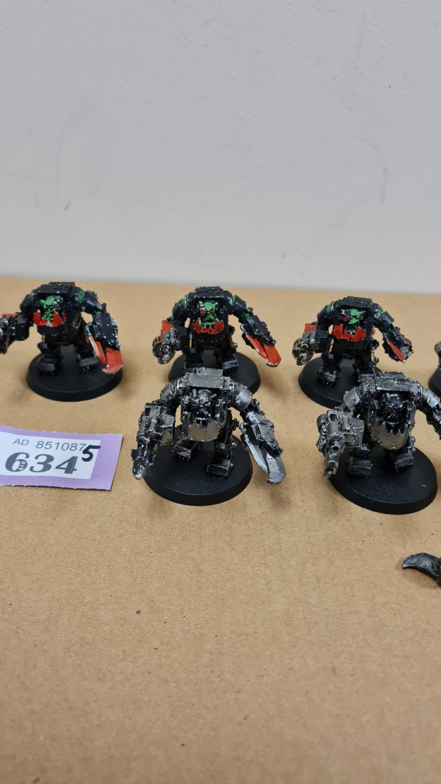 Warhammer 40k Ork Nobz In Mega Armour X 7 Metal Oop