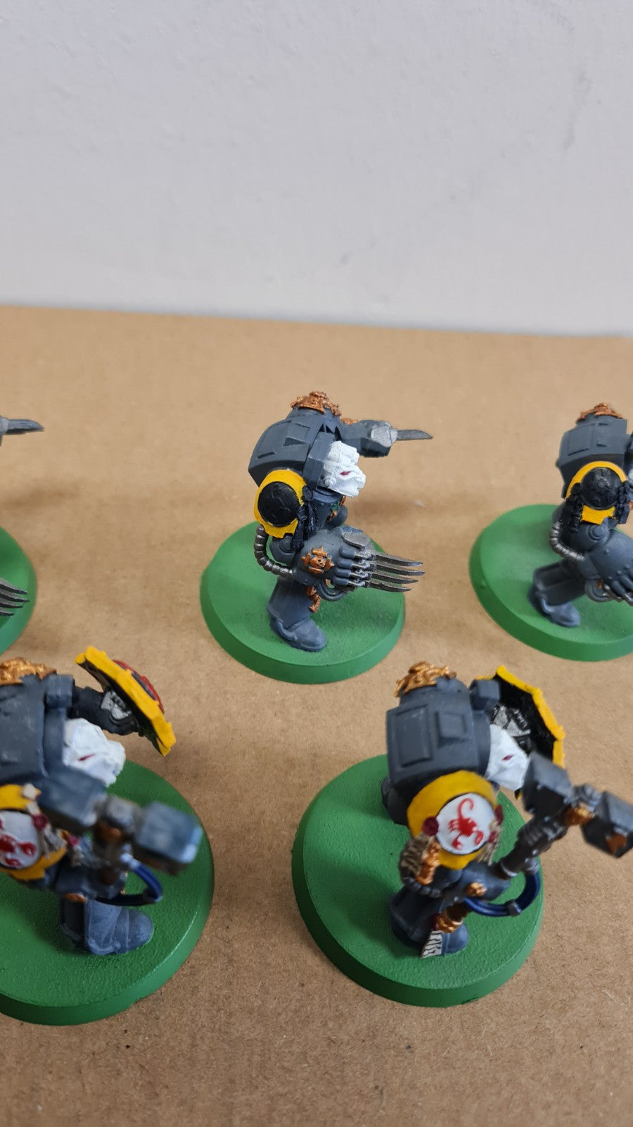 Warhammer 40k Space Marine Terminators With Red Scorpion Shoulder Pads