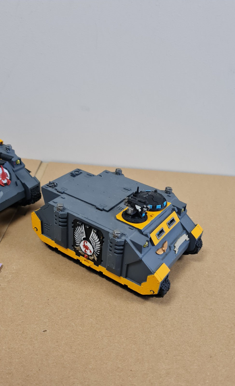 Warhammer 40k Space Marine Predator Tank + 2 Rhinos With Forgeworld Red Scorpion