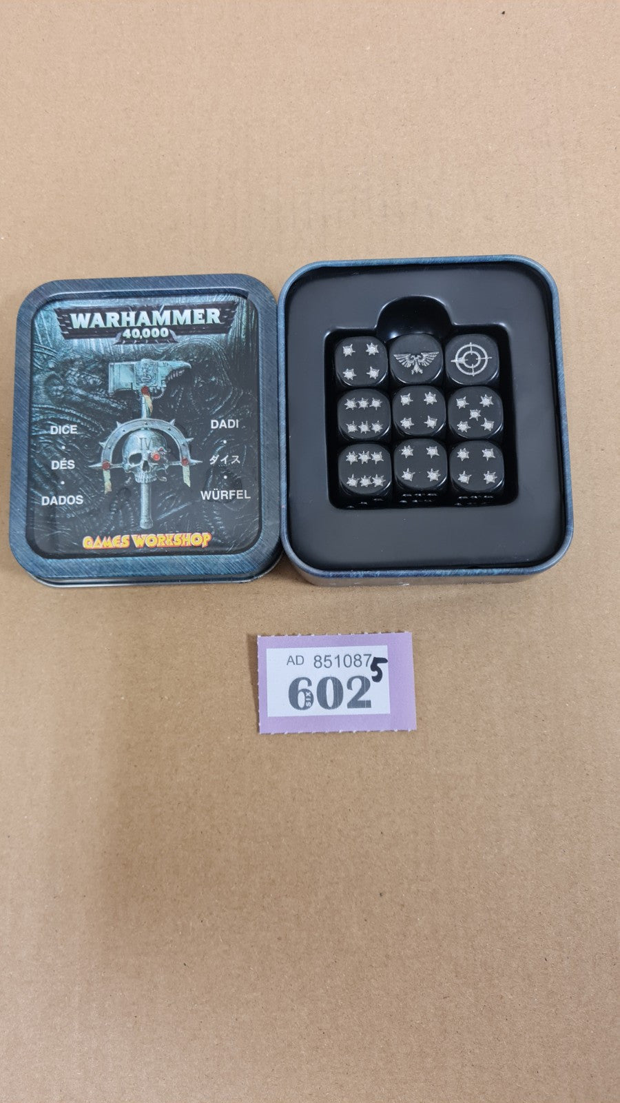 Warhammer 40k 2004 Dice Set With Tin Oop