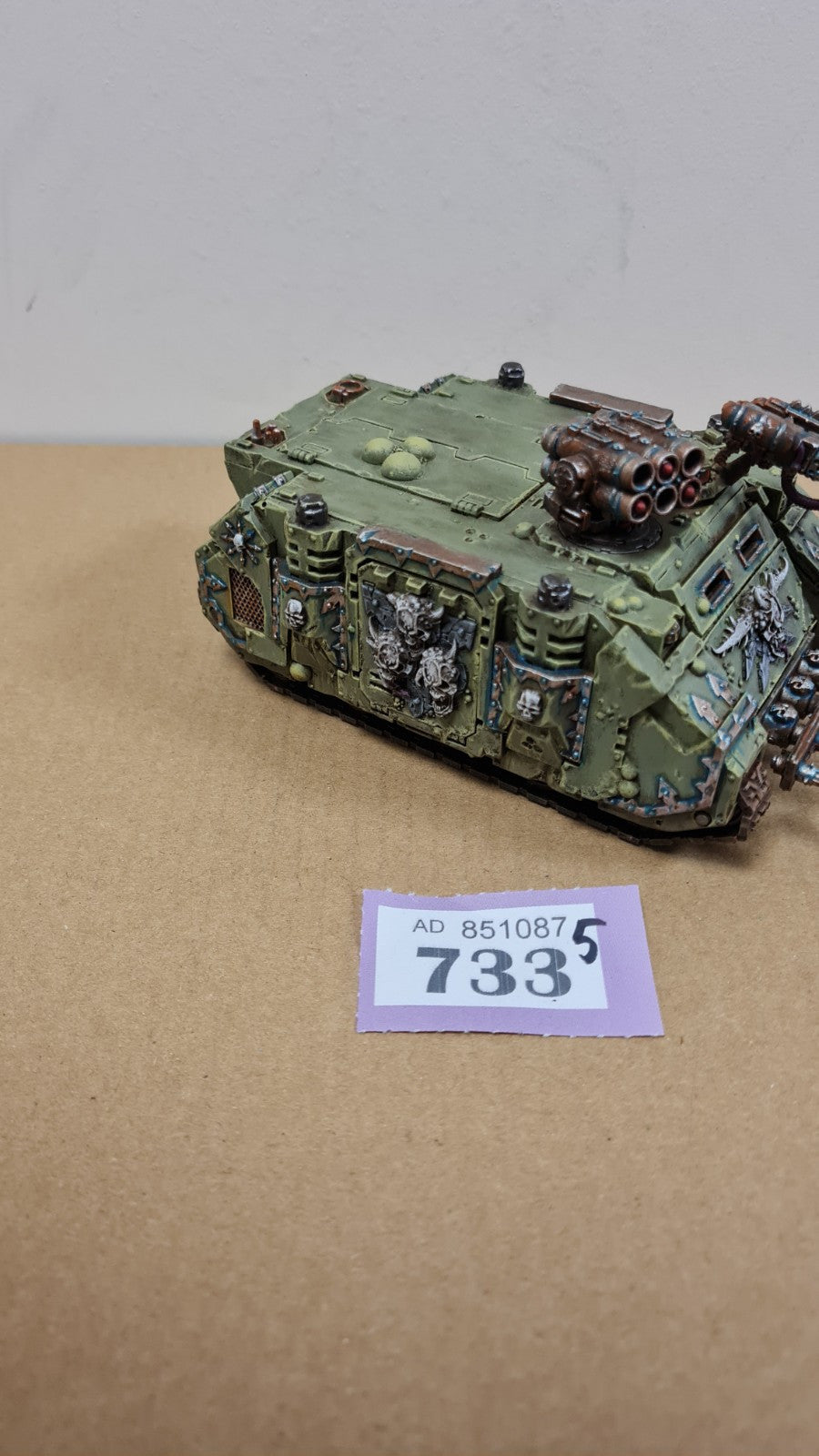 Warhammer 40k Death Guard Rhino With Forgeworld Doors Well Painted